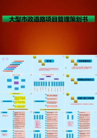 大型市政道路项目管理策划书ppt（109页）