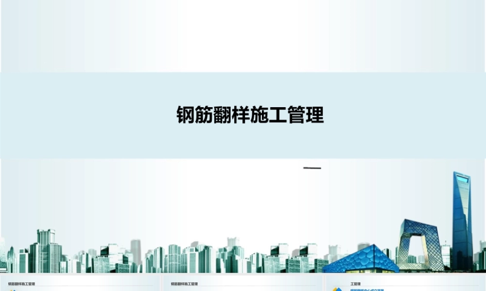 钢筋翻样施工管理ppt（58页）