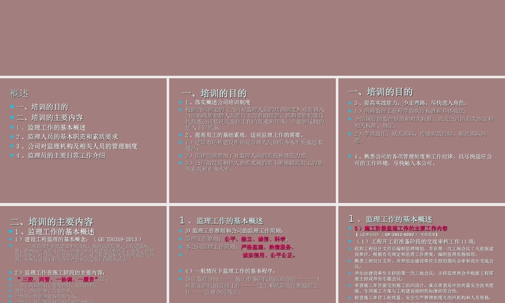 监理员上岗前培训讲义ppt(56页)