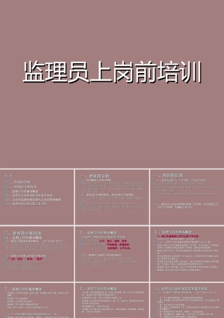 监理员上岗前培训讲义ppt（56页）