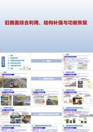 旧路面综合利用、结构补强与功能恢复PPT（31页）