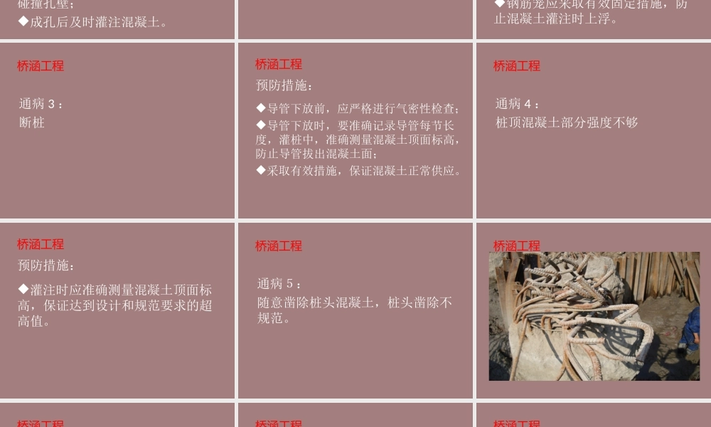 桥梁隧道施工常见质量通病及预防PPT(196页)