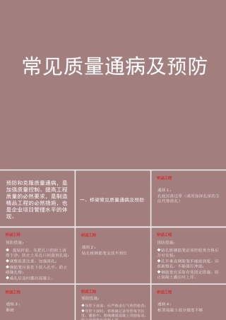 桥梁隧道施工常见质量通病及预防PPT(196页)