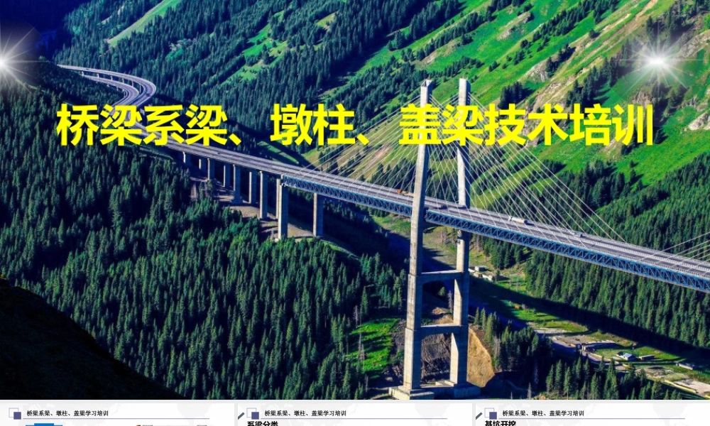 桥梁系梁、墩柱、盖梁技术培训ppt(61页)