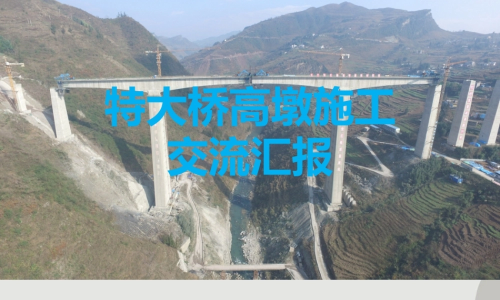特大桥高墩施工交流汇报ppt（52页）