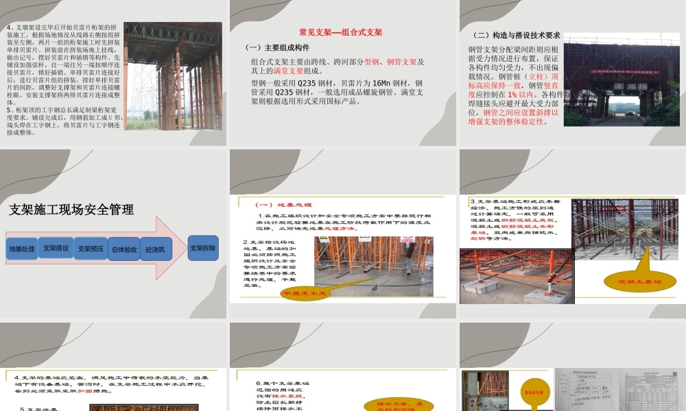 现浇梁桥梁支架搭设安全控制注意要点ppt(39页)