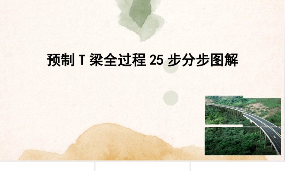 预制T梁全过程25步分步图解ppt（26页）