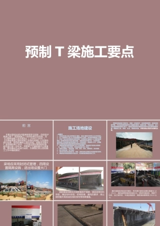 预制T梁施工要点ppt（73页）
