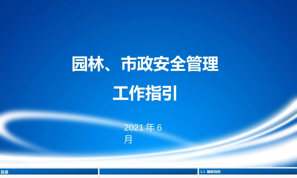 园林、市政安全管理工作指引2021PPT(55页)