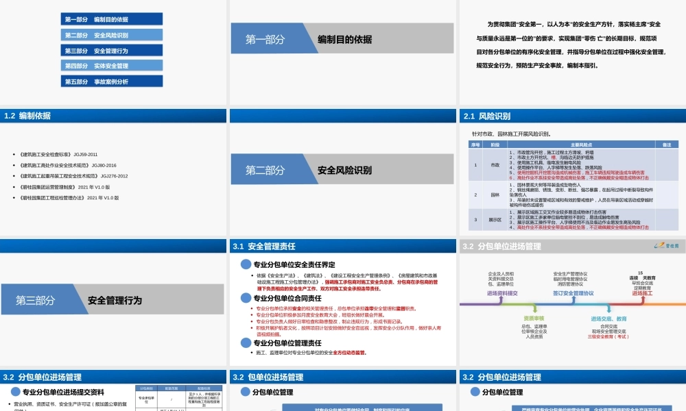 园林、市政安全管理工作指引2021PPT(55页)
