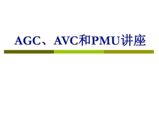 AGC、AVC、PMU课件