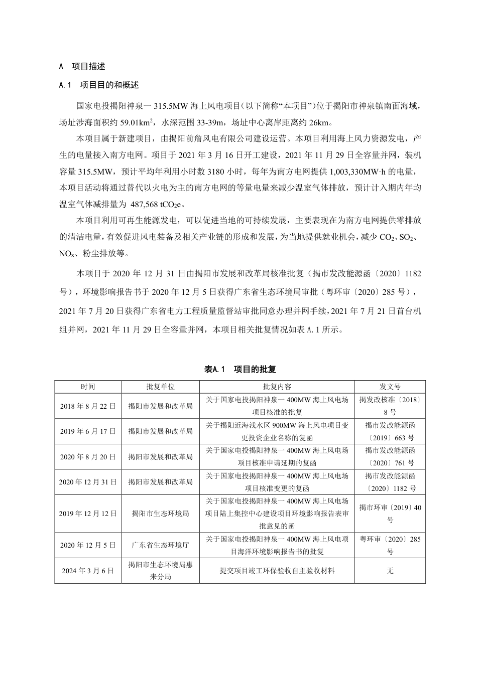 CCER项目：国家电投揭阳神泉一315.5MW海上风电项目-pdd文件_第2页