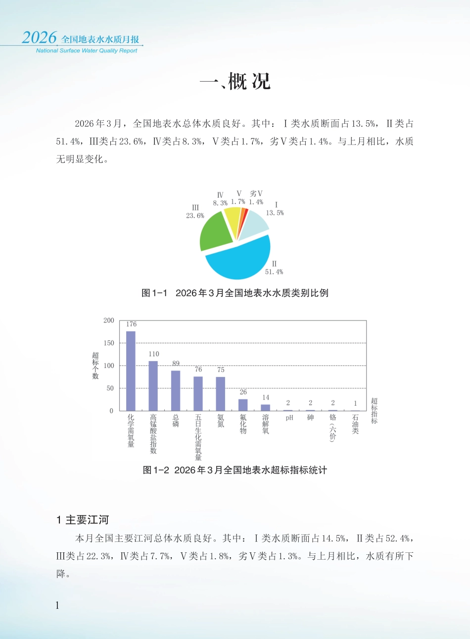 生态环境部：2026年3月全国地表水水质月报_第3页