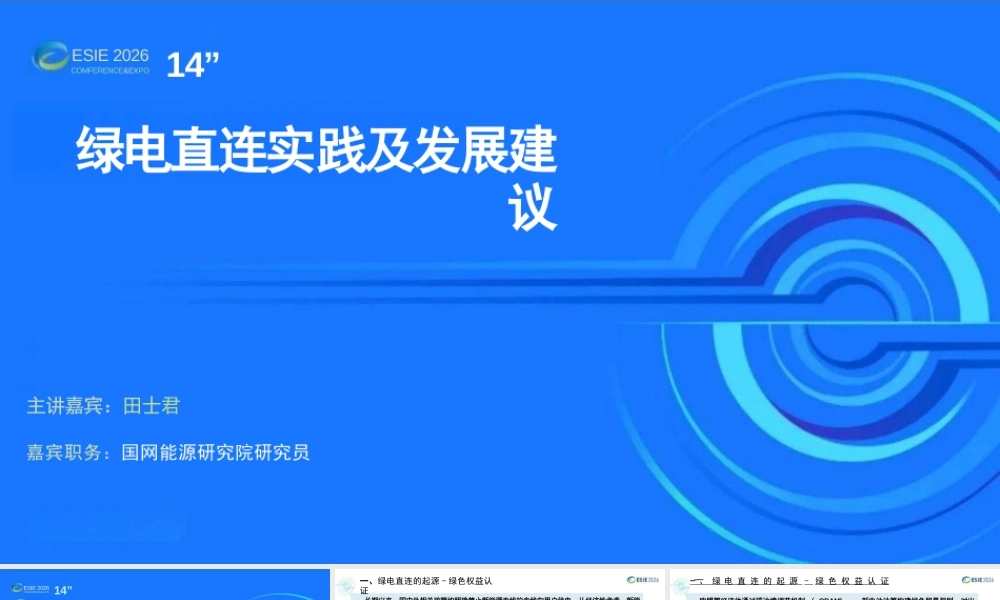 国网能源研究院PPT:绿电直连实践及发展建议