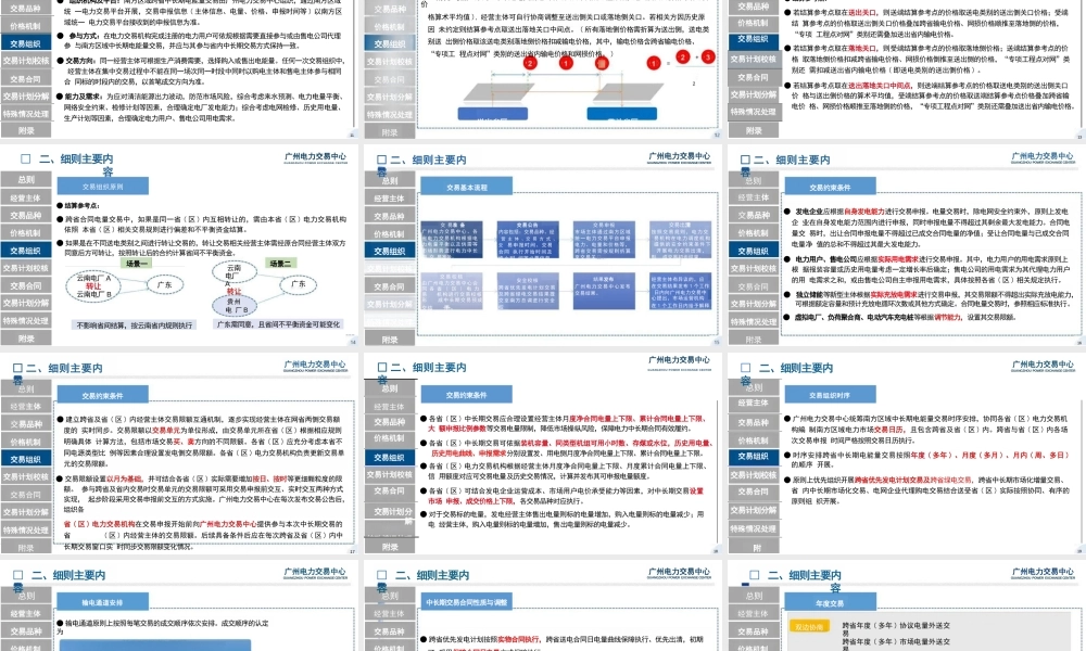 广州电力交易中心PPT：南方区域电力市场中长期电能量交易实施细则宣贯培训