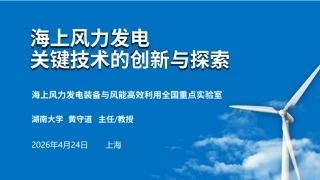 湖南大学PPT：海上风力发电关键技术的探索与自主创新