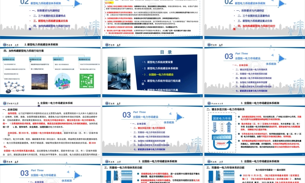 华北电力大学PPT:新型电力系统市场运行机制