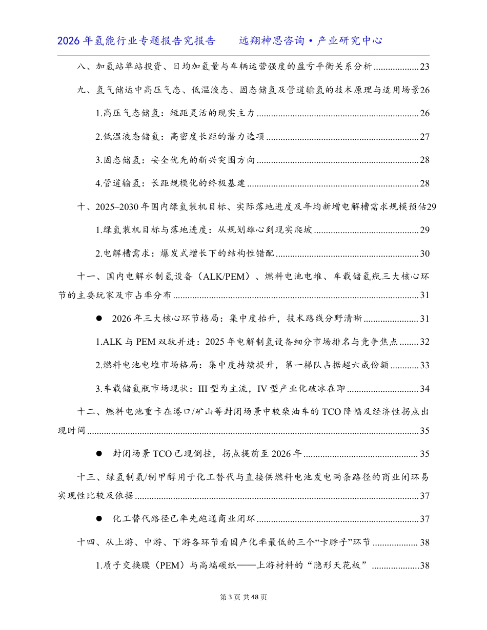 远翔神思咨询:2026年氢能行业专题报告_第3页