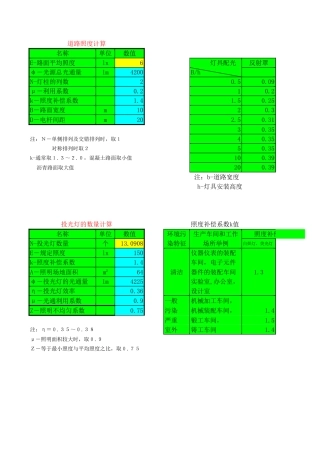 道路照度计算小软件