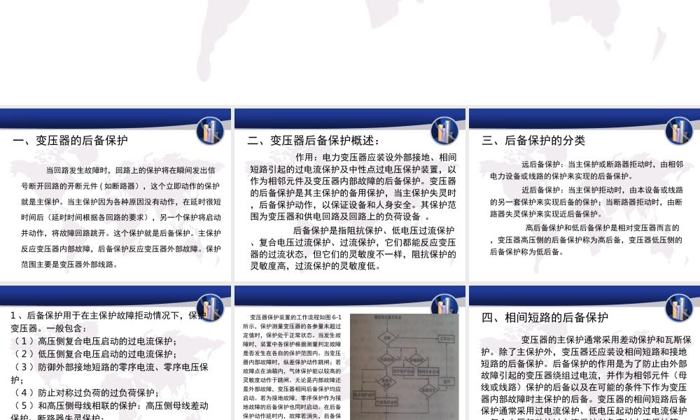 主变后备保护原理和保护范围