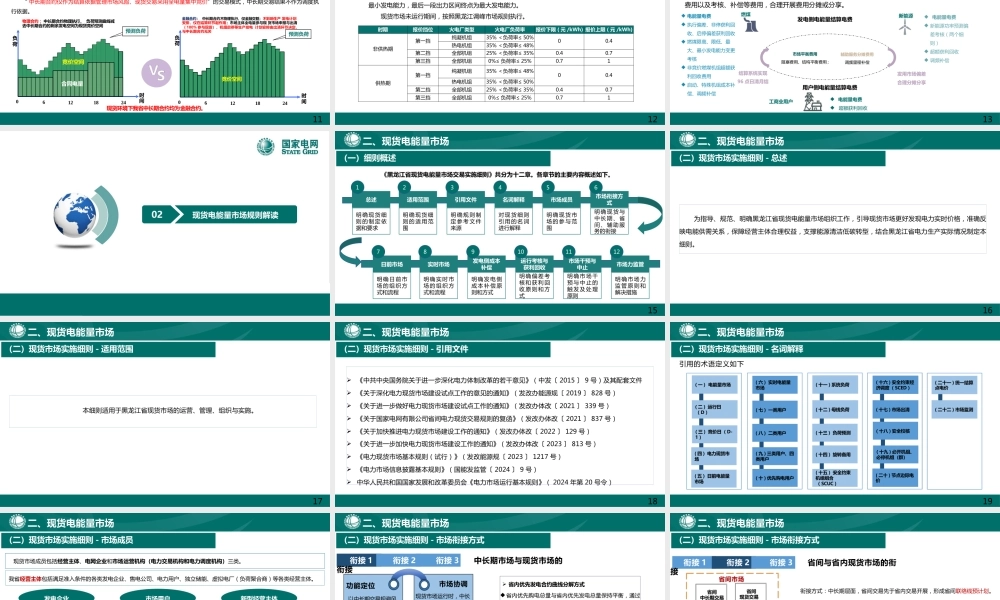 国家电网PPT:电力现货市场基本规则解读