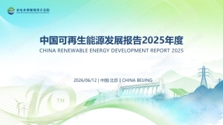水电水利规划设计总院：中国可再生能源发展报告2025年度