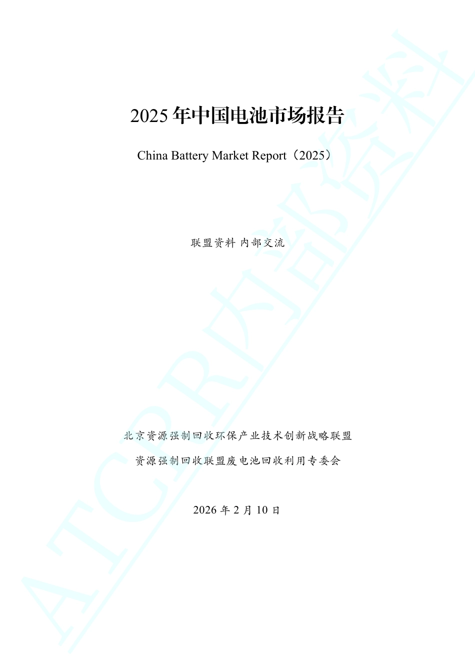 资源强制回收产业联盟:2025年中国电池市场报告_第2页