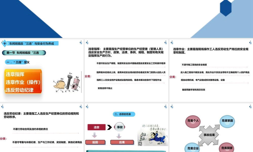 班组反三违培训课件(34页)