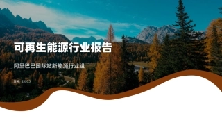 阿里巴巴国际站：可再生能源行业报告（2026.03月报）