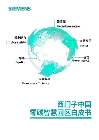 西门子中国零碳智慧园区白皮书（2022年）