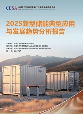 中国化学与物理电源行业协会：2025新型储能典型应用与发展趋势分析报告