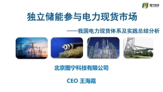 图宁科技PPT：独立储能参与电力现货市场——我国电力现货体系及实践总结分析 (1)
