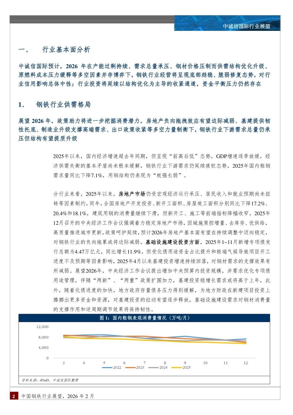 中诚信国际：中国钢铁行业展望：在压力中寻找新平衡_第2页