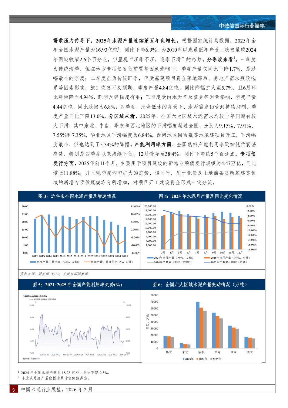 中诚信国际：中国水泥行业展望（2026年2月）_第3页
