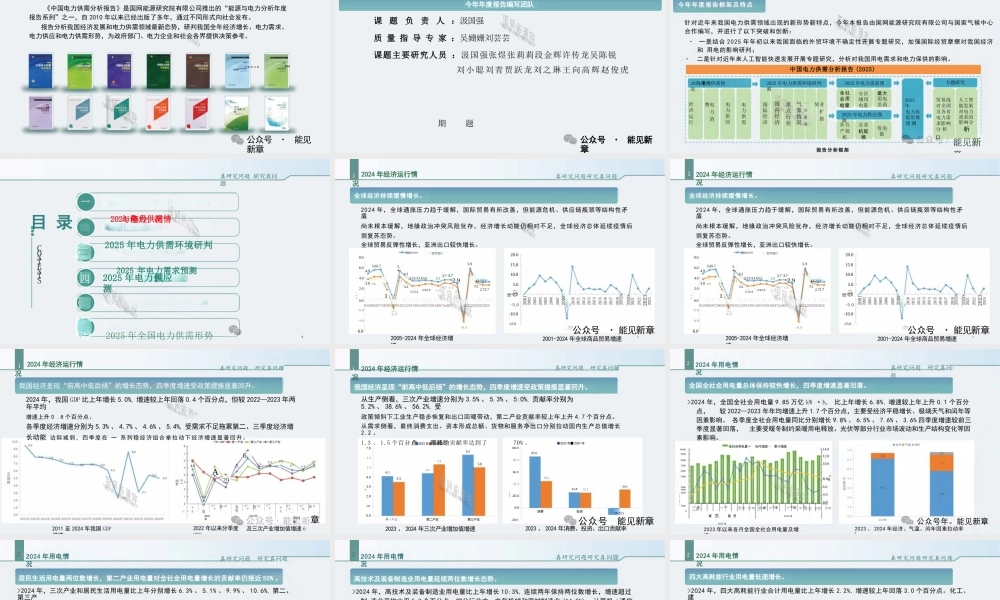 可编辑版：中国电力供需报告（2025）