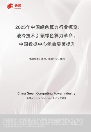 【报告】头豹：2025年中国绿色算力行业概览