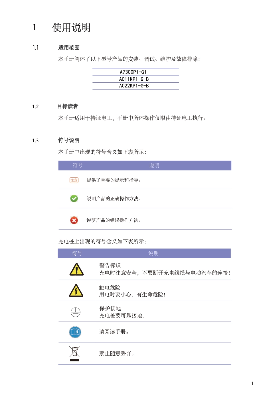 麦田能源：7kW&11kW&22kW电动汽车交流充电桩用户手册_第3页