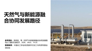 中国化工学会PPT：天然气与新能源融合协同发展路径