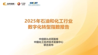 中信联PPT：2025年石油和化工行业数字化转型指数报告