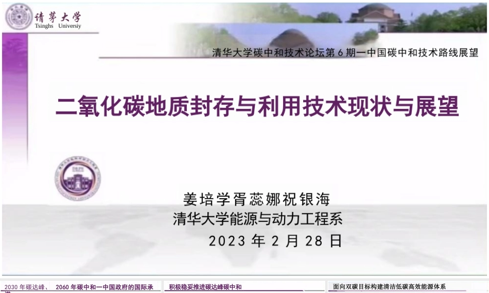 二氧化碳地质封存与利用技术现状与展望