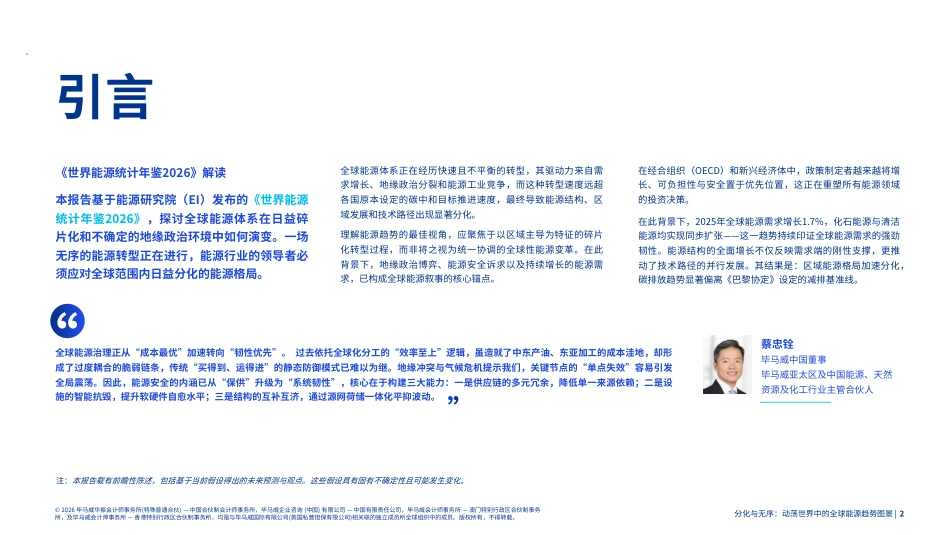 毕马威：分化与无序：动荡世界中的全球能源趋势图景——《世界能源统计年鉴2026》解读_第2页