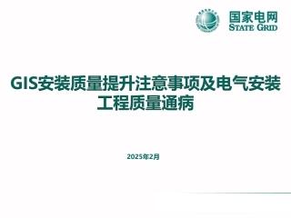 GIS安装质量提升注意事项及电气安装工程质量通病(2025)