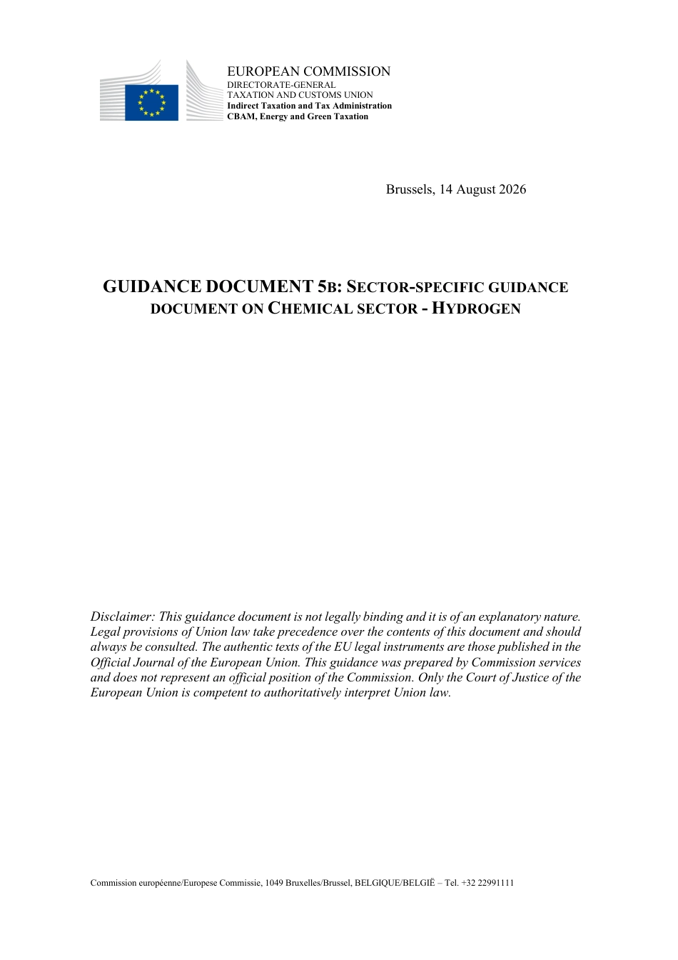 Guidance No. 5b - Sector-specific guidance document on hydrogen_第1页