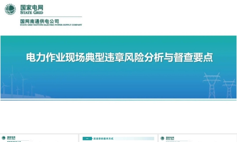 电力作业现场典型违章风险分析与督查要点