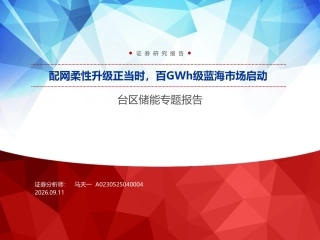申万宏源-台区储能行业专题报告：配网柔性升级正当时，百GWh级蓝海市场启动-260911