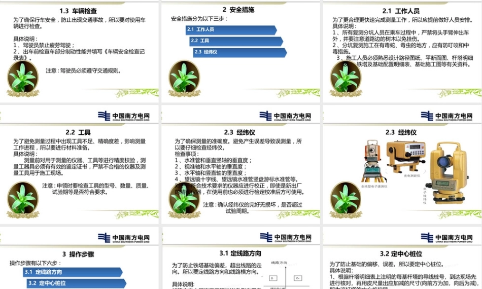 铁塔正方形基础分坑测量培训