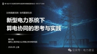 国网上海电科院 杨心刚：新型电力系统下算电协同的思考与实践-260921