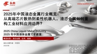 头豹研究院：2025年中国液态金属行业概览-260922