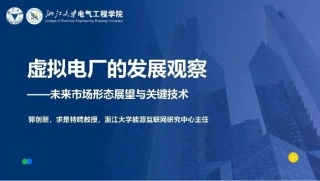 浙江大学郭创新：虚拟电厂的发展观察——未来市场形态展望与关键技术-260928