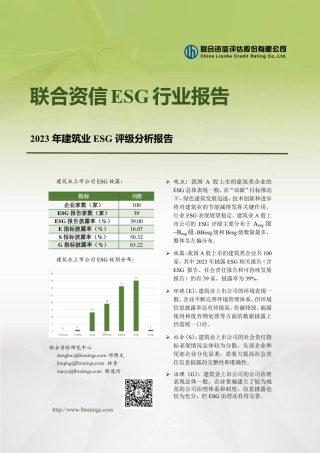 2023年建筑业ESG评级分析报告--联合资信.pdf